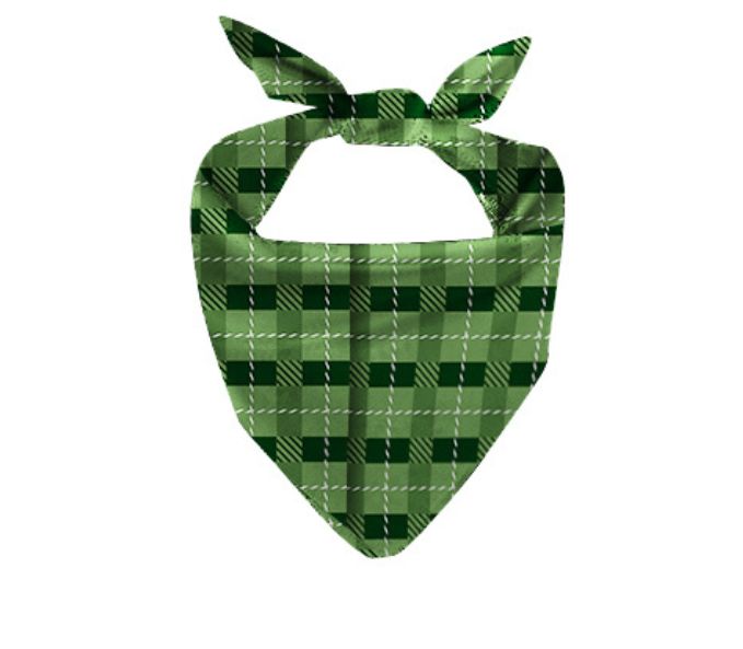 Green Plaid Matching Scrunchie Set
