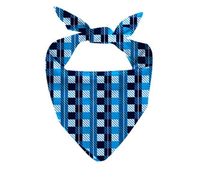 Blue Plaid Matching Scrunchie Set