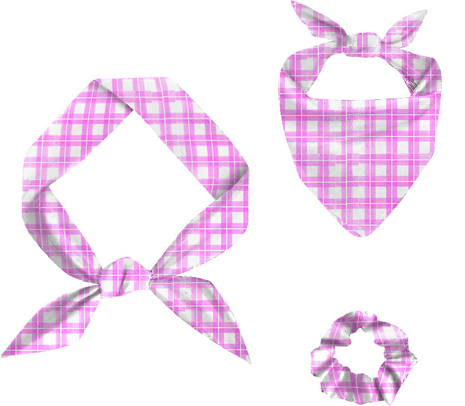 Pink Plaid Matching Set